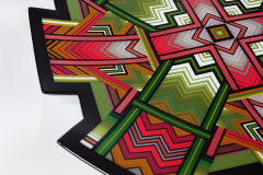 'Kamea' sculptural glass charger 42cm x 4cm  {detail)