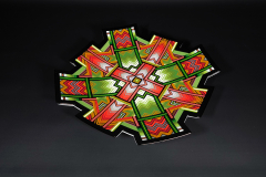 'Kamea' sculptural glass charger 42cm x 4cm 