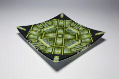 kiln formed glass portal platter 27cm x3cm