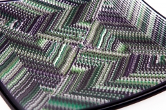 Dark Purple and Green platter detail