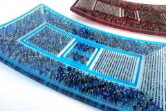 Red and Blue platter duo 25cm x 17cm