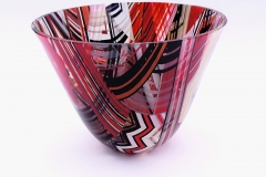 Red and Black drop out vase