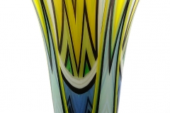 Blue, green, yellow vase