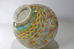 Blown glass spherical vase 32cm x 30 cm