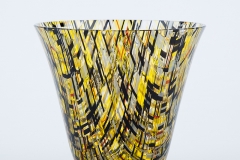 Gold and Black geometric drop out vase