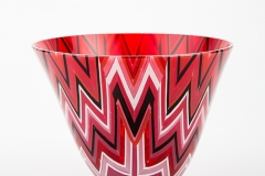Red Geometric Drop out vase