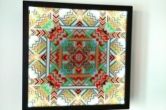 Red and Blue Mandala Lightbox 43cm x 43cm x 5cm lit