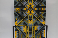 'The king in yellow' panel dimensions 51cm x 31.5cm x 0.6cm  (not including stand)